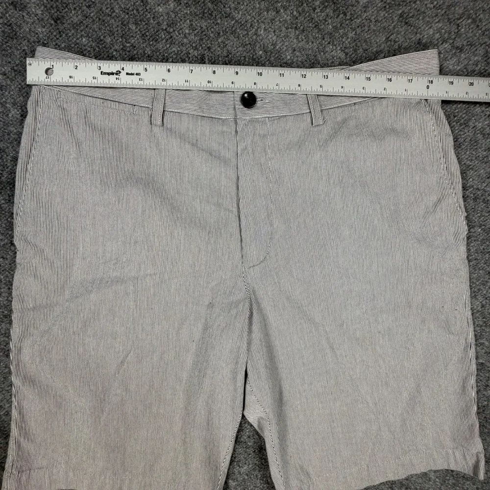 Banana Republic Mens Seersucker Pinstripe Shorts Blue White Size 35 100103-00-1